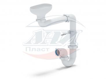 (DR-5000) Сифон АНИ 1 1/2"*40 прямоточный смещенный с разрывом струи