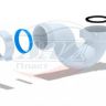 (E-100) Сифон АНИ для ванны без выпуска прямоточный пластик 1 1/2"