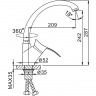 F4101-14 Смеситель Frap (для мойки, излив сверху,коричневый) 40мм