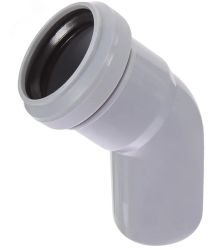 Отвод для внутренней канализации d50х45° Valfex