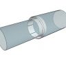 Соединитель центральный, пластик, D100/125