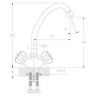 DR45028R Смеситель DECOROOM для кухни с поворотным изливом