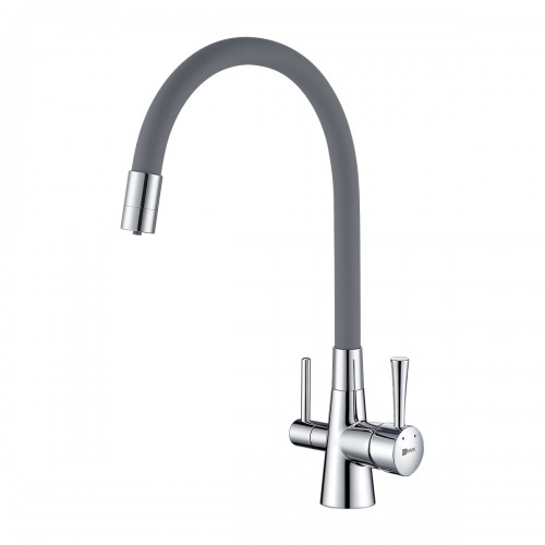LM3075C-Gray Смеситель LEMARK для кухни COMFORT под фильтр, серый
