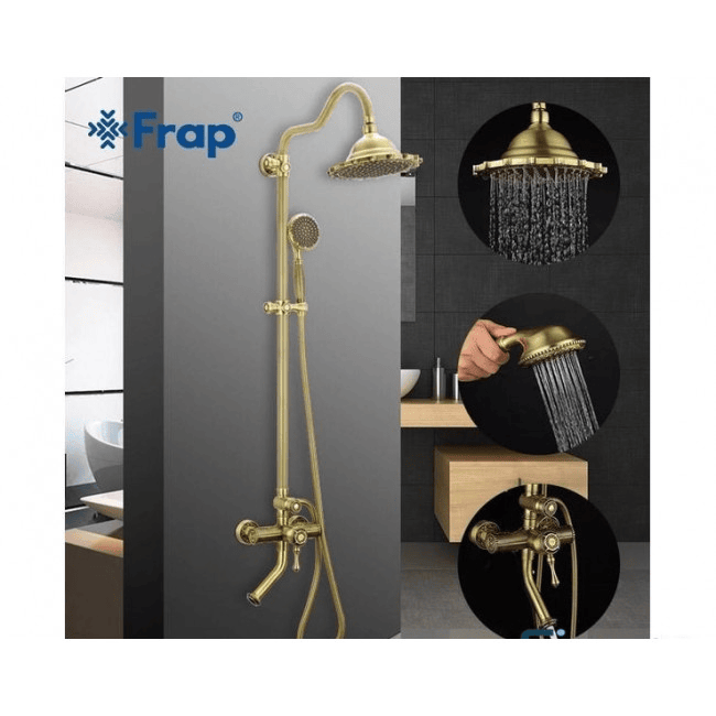 F2447 Душевая система Frap, бронза