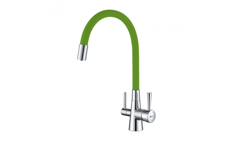 LM3075C-Green Смеситель LEMARK для кухни COMFORT под фильтр, зеленый