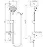 B2621AA IDEALRAIN EVO ROUND L3 Душевой гарнитур со штангой 60 см, 3-функциональная лейка Ø110 мм, шланг 1750 мм, мыльница