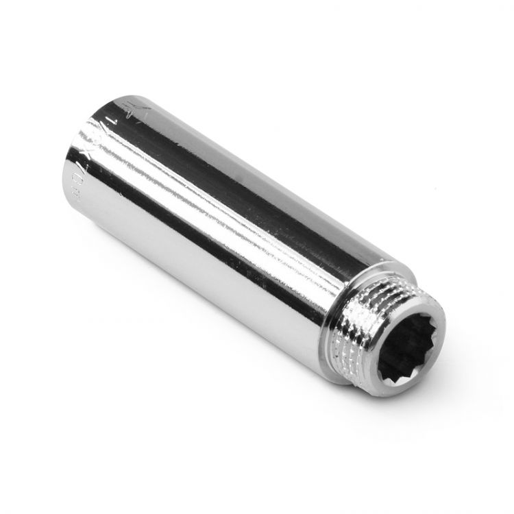 Удлинитель латунный ХРОМ Ду15xL80 Pro Aqua