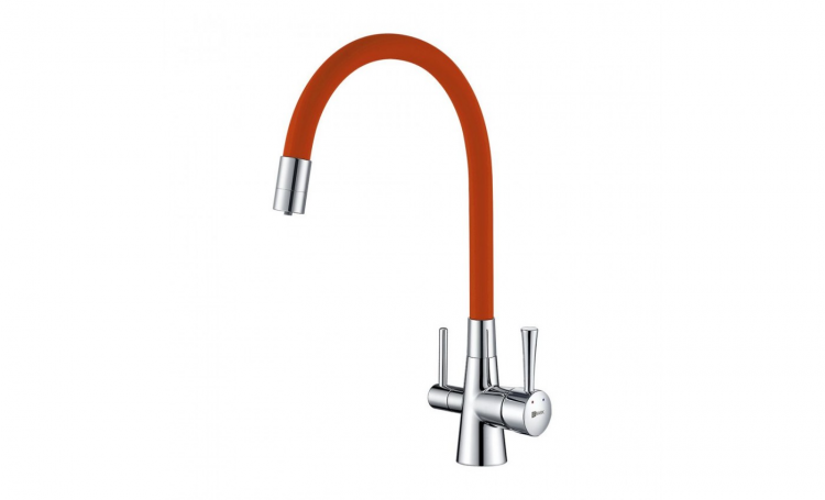 LM3075C-Orange Смеситель LEMARK для кухни COMFORT под фильтр, оранжевый
