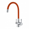LM3075C-Orange Смеситель LEMARK для кухни COMFORT под фильтр, оранжевый