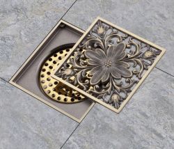 G81003-4 Душевой трап Gappo бронза 100*100