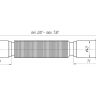 (K-104) Гибкая труба АНИ 1 1/2"*40 (320-730мм)