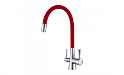LM3075C-Red Смеситель LEMARK для кухни COMFORT под фильтр, красный