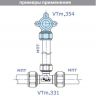 Угольник с креплением цанговый ValTec 16х1/2В (VTm 354)