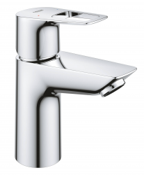 23337001 Смеситель для раковины GROHE BauLoop с ограничителем температуры, гладкий корпус, размер S, хром