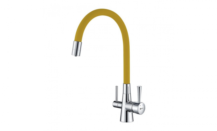 LM3075C-Yellow Смеситель LEMARK для кухни COMFORT под фильтр, желтый