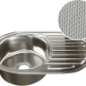 Мойка 7750 MIXLINE 0,8/180 ДЕКОР левая врезная овальная с сифоном 
