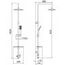 LM8804C Душевой гарнитур LEMARK без смесителя, тропический дождь, хром