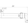 (L-5005) Отводная труба АНИ 1 1/2"*40 (340мм)