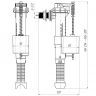 WC5010 Клапан впускной боковой 1/2" с пластиковым штуцером