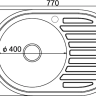 Мойка 7750 MIXLINE 0,8/180 левая врезная овальная с сифоном 