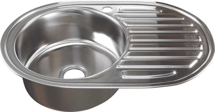 Мойка 7750 MIXLINE 0,8/180 левая врезная овальная с сифоном 