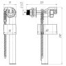 WC5050 Клапан впускной боковой 1/2" с пластиковым штуцером эконом