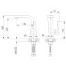 RS34-12U Смеситель ROSSINKA для умывальника, литой корпус