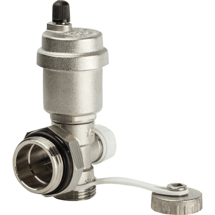 SMS-1000-010001 STOUT Регулируемый концевой фитинг с дренажным вентилем, автоматический воздухоотводчик 1"