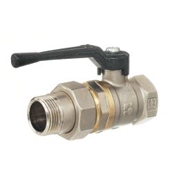 Кран шаровый никель ВОДА "БАЗ"   Ду32 с американкой рычаг