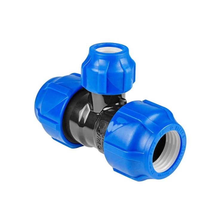 Тройник компрессионный переходной ПНД 63х32х63 Valfex