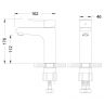 LM0306C Смеситель LEMARK для умывальника монолитный "POINT", хром