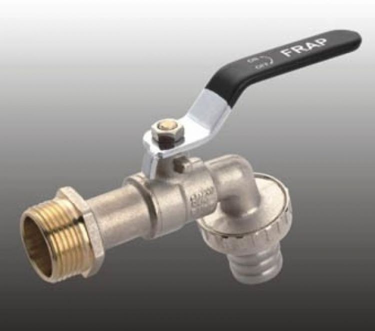 Кран шаровый водоразборный (со штуцером) FRAP Ду15