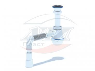 (A-0515) Сифон АНИ Грот 1 1/2"*40 с гибкой трубой 40*40/50