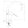 DR67021 Смеситель DECOROOM для кухни с поворотным изливом