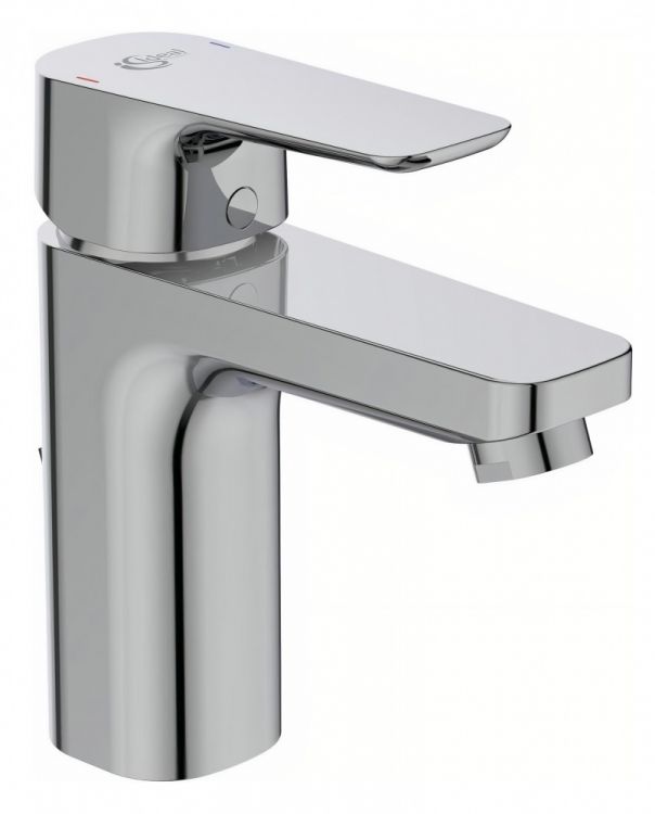 BC560AA CERAPLAN III SLIM Grande Однорукоятковый смеситель для умывальника с металлическим донным клапаном, керамический картридж 38 мм, подводка G3/8", хром