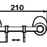 F1615-2 Вешалка для полотенец, 2 подвижных крючка (Frap)