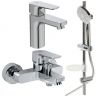 BD005AA CERAPLAN III Промо комплект (BC560AA смеситель для умывальника + B0718AA настенный смеситель для ванны/душа + B2621AA душевой гарнитур + мыльница)