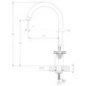 DR47028 Смеситель DECOROOM для кухни с поворотным изливом