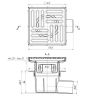 TQ 5612 Трап горизонтальный регулируемый с выпуском 50, с нержавеющей решеткой 150*150 сухой