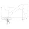 DR67023 Смеситель DECOROOM для кухни с вытяжным изливом