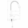 DR68022 Смеситель DECOROOM для кухни с гибким изливом