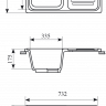 Gran-Stone мойка GS-78 односекционная (черный 308) 760х500