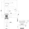 LM6306RB Смеситель LEMARK для умывальника монолитный "Peretto", черный кофе