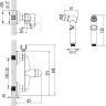 LM3318BL Смеситель LEMARK настенный с гигиеническим душем "PRAMEN",  черный