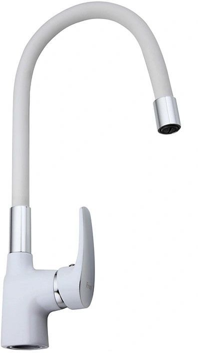 F4453-03 Смеситель для кухни с гибким изливом Frap, белый