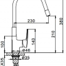 F4453-03 Смеситель для кухни с гибким изливом Frap, белый