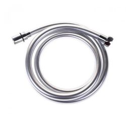  Виниловый шланг для душа 1,5 м, серебряный-блеск  фитинги - латунь