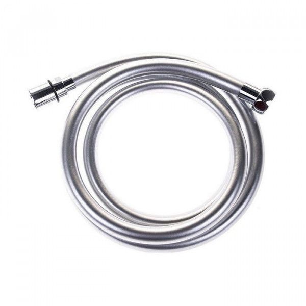  Виниловый шланг для душа 1,5 м, серебряный-блеск  фитинги - латунь