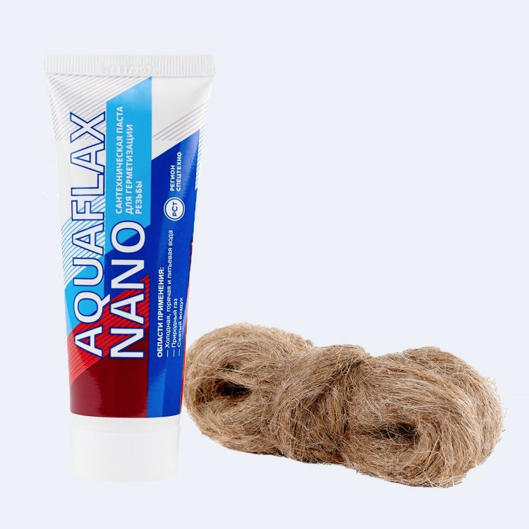 Комплект монтажный AQUAFLAX NANO (паста 80г+20г лен)
