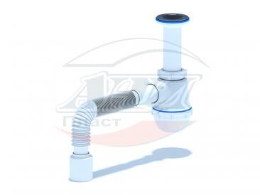 (A-0510) Сифон АНИ Грот 1 1/2"*40 с гибкой трубой 40*50